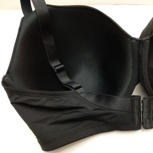 LINDEX Diva T-Shirt Bra Matte & Satin Smooth Full Coverage Black 42 DD - Picture 11 of 15